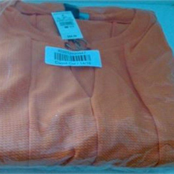 Ashley Stewart Womens Ring Keyhole Pique A Line Dress 14/16, Carrot Curl $57 - Picture 2 of 2